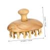 FRCOLOR Sturdy Wooden Scalp Massage Comb with Wide Teeth for Comfortable Head Relaxation and Circulation Improvement Natural Material Ergonomic Design for Stress Relief Neck Back and Arms view 2