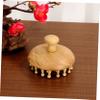 FRCOLOR Sturdy Wooden Scalp Massage Comb with Wide Teeth for Comfortable Head Relaxation and Circulation Improvement Natural Material Ergonomic Design for Stress Relief Neck Back and Arms view 4