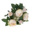 ABOOFAN Artificial Rose Candle Ring Wreath for Wedding Table Party Realistic Beige Floral Decorative Candle Holder Centerpiece view 1
