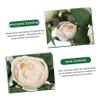 ABOOFAN Artificial Rose Candle Ring Wreath for Wedding Table Party Realistic Beige Floral Decorative Candle Holder Centerpiece view 2