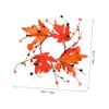 Cabilock Thanksgiving Day Table Centerpiece Artificial Maple Leaf Candle Ring Wreath Realistic Fall Harvest Festival Decoration for Halloween Party Wedding Decorative Candle Holder view 2