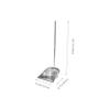 Hemobllo Reusable Stainless Steel Dustpan with Long Handle Capacity Cleaning Pan for Home Office Garage and Lobby Use Non Magnetic Material Detachable and Space Saving Design view 2