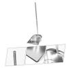 Hemobllo Reusable Stainless Steel Dustpan with Long Handle Capacity Cleaning Pan for Home Office Garage and Lobby Use Non Magnetic Material Detachable and Space Saving Design view 4