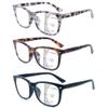 FEIVSN 3 Pack Progressive Multifocus Reading Glasses for Women Men Multifocal Readers PC Frame Fixed Hinge Eyewear, +2.75 view 2