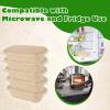 UCEHIPAW 110 Pcs Disposable Bowls with Lids 23 oz Rectangular Paper Food Containers for Diet Salad, Ice Cream, Yogurt, Party Food, Meal Prep view 4