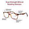 DEBSPECS Bifocal Reading Glasses Dual Strength Lens, Rectangular Frame Screen & Reading Vision Lightweight Unisex Fit Clear By Debby Burk Optical view 2