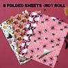 Adurself Halloween Wrapping Paper - 28 x 40 Pink Ghost Pumpkin Spiderweb Assorted Design, Folded Flat Gift Wrap Paper - 6 Jumbo Sheets for Halloween Birthday Holiday Trick or Treat Party Gift Bags Favors view 4