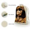 JWSDKNJ 8 Pcs Drawstring Gift Bags 4.9" X 6.7" Yorkshire Terrier in The Cave Jewelry Pouches Shiny Wedding Party Favor Bags Reusable for Party, Christmas, DIY Craft view 3