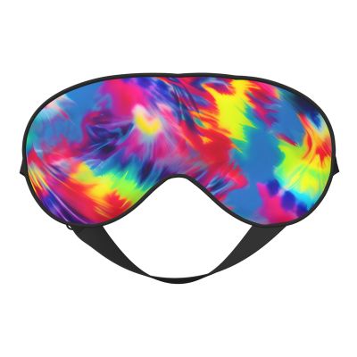 Tie Dye Pattern Print Adjustable Eye Mask for Blocking Out Lights Sweet Sleep Travel Relax Nap