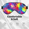 Tie Dye Pattern Print Adjustable Eye Mask for Blocking Out Lights Sweet Sleep Travel Relax Nap view 3