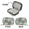 Eyanle Tropical Palm Leaves Birds Flowers Travel Pill Organizer Case Box Container Weekly Portable Vitamin Medicine Holder Storage Bag with Zipper Removable view 4