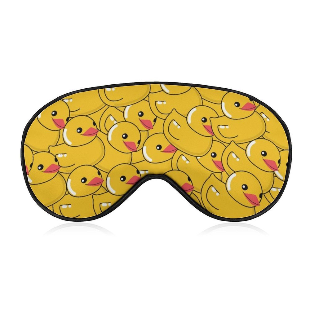 GregTins Cute Yellow Rubber Duck Sleep Mask for Women Men Soft Eye Masks Adjustable Blindfold Sleeping Shade Cover 8 X 4 Inch