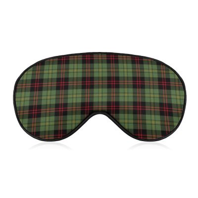 GregTins Christmas Red and Green Vintage Plaid Sleep Mask for Women Men Soft Eye Masks Adjustable Blindfold Sleeping Shade Cover 8 X 4 Inch