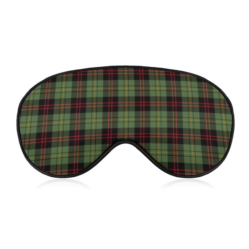 GregTins Christmas Red and Green Vintage Plaid Sleep Mask for Women Men Soft Eye Masks Adjustable Blindfold Sleeping Shade Cover 8 X 4 Inch