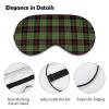 GregTins Christmas Red and Green Vintage Plaid Sleep Mask for Women Men Soft Eye Masks Adjustable Blindfold Sleeping Shade Cover 8 X 4 Inch view 3