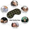 GregTins Christmas Red and Green Vintage Plaid Sleep Mask for Women Men Soft Eye Masks Adjustable Blindfold Sleeping Shade Cover 8 X 4 Inch view 4