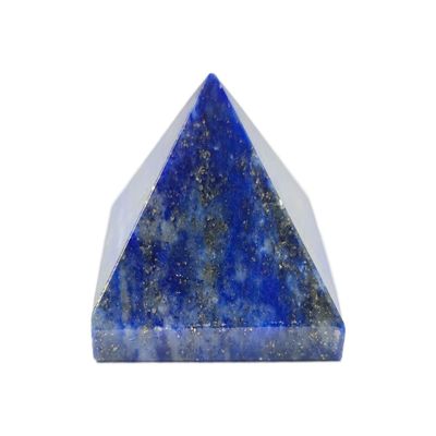 Charms And Spells Lapis Lazuli Crystal Healing Pyramid, Natural Stone for Crystal Grid, Chakra Balancing, Sound Therapy, Feng Shui Dcor, Leo Zodiac Gift