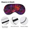 GregTins Purple and Red Galaxy Sleep Mask for Women Men Soft Eye Masks Adjustable Blindfold Sleeping Shade Cover 8 X 4 Inch view 3