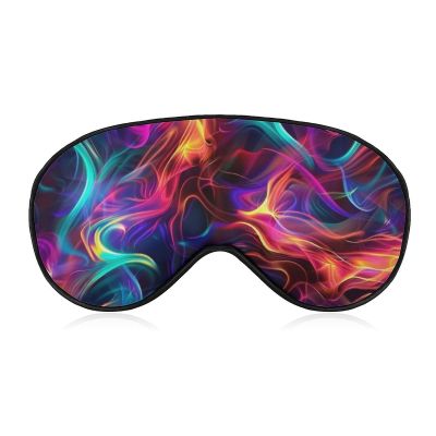 GregTins Colorful Rainbow Fire Flames Sleep Mask for Women Men Soft Eye Masks Adjustable Blindfold Sleeping Shade Cover 8 X 4 Inch