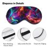 GregTins Colorful Rainbow Fire Flames Sleep Mask for Women Men Soft Eye Masks Adjustable Blindfold Sleeping Shade Cover 8 X 4 Inch view 3