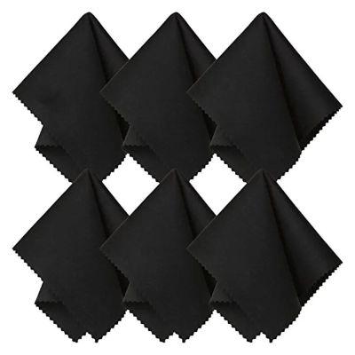 Glasses Cleaning Cloth 10Pcs Smooth Lint Free Glasses Lens Cleaning Cloth Sunglasses Glass Tabletop Cups Scratch Frees Clean Products Portable Reusable for Cleaning Eyeglasses(Black)