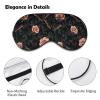 GregTins Bat Pinks Rose Halloween Sleep Mask for Women Men Soft Eye Masks Adjustable Blindfold Sleeping Shade Cover 8 X 4 Inch view 3