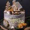 12 Pack Christmas Cake Toppers Acrylic Mirror Engraved Merry Christmas Side Cake Decorations for Winter Xmas Holiday Party Dessert DIY Decor Supplies (12, Glod) view 4