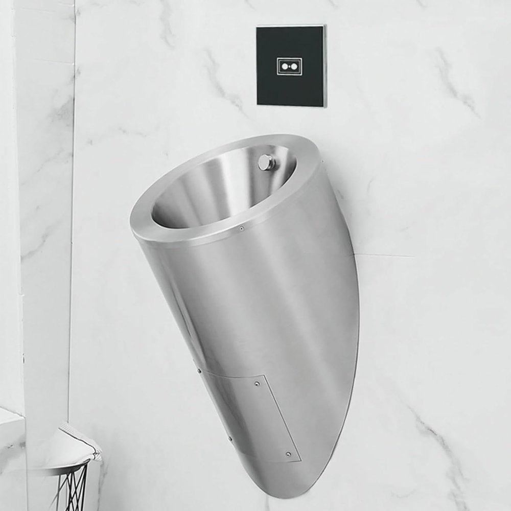 GFXYQPDNV 304 Stainless Steel Urinal, Household/Commercial Adult Urinal, Male Sanitary Public Toilet Urinal, Splash- Urinal with Sensor, for Bars/airports