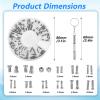 120 Pcs Eyeglass Repair Kit with Screws Glasses Repair Kit Universal Sunglass Tightener Tool with Keychain Precision Tool for Repairing Glass Frame Watch Spectacle view 2