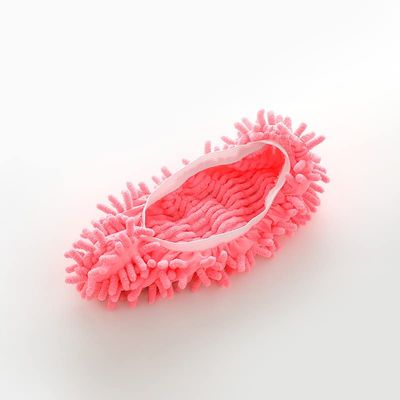 10 PCS 5 Pairs Dust Duster Mop Slippers Shoes Cover, Multi Function Washable Microfiber Foot Socks Floor Cleaning Shoes Cover for House Kitchen Office(Pink)