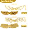 100 Pcs Wizard Party Chocolate Decoration Golden Wings Chocolate Decor Wings Wafer Cupcake Toppers with 100 Pcs Glue Point for Birthday Wizard Them Party Decor Supplies view 2