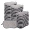 XLIUAX 36 Pack Dual-Sided Scrub Sponges, Non Scratch Microfiber Sponge Multi Purpose Cleaning Dish Scrubber Along with Heavy Duty Scrubbing Power for Washing Dishes Pots Pans Kitchen Cookware(Gray) view 1