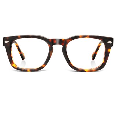 FancyFlower Square Reading Glasses for Women&Men - Acetate Tortoise - Tuscan +2.25 Readers Chic & Modern Design FF-5748