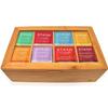 Stash Tea Bags Sampler Assortment Variety Pack 80 Tea Bags 30 Unique Flavors in Bamboo Organizer for Mom Dad Wife Husband Tea Lovers view 1