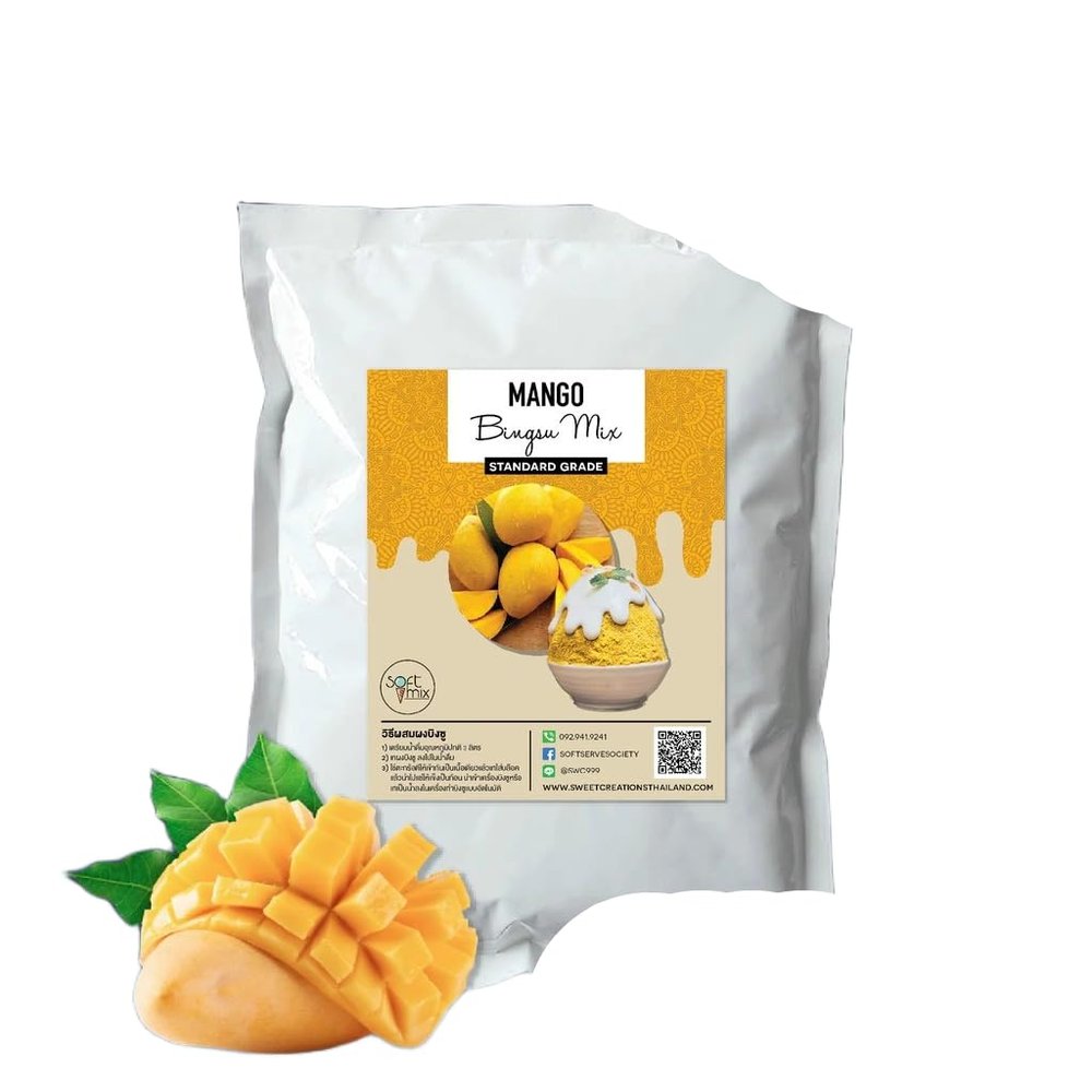 Bingsu Powder Mix Korean Shaved Ice Base Makes 4kg 1kg (Mango)