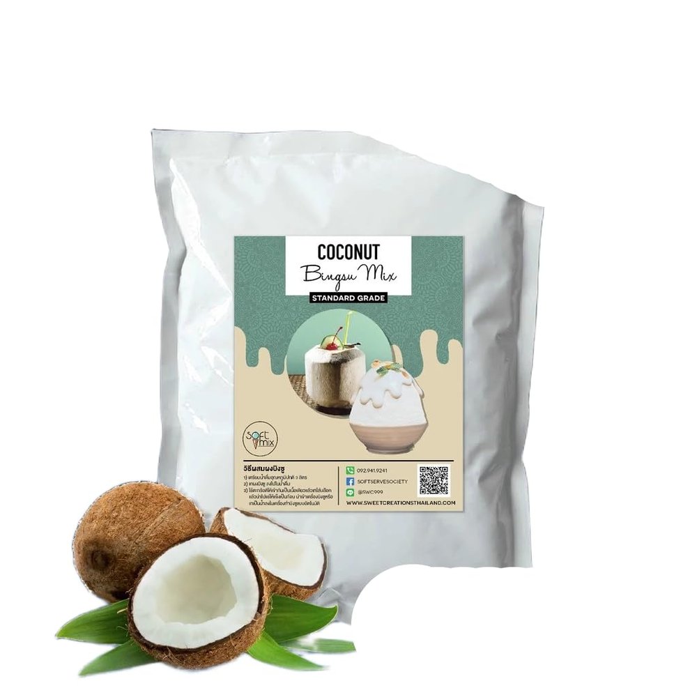 Bingsu Powder Mix Korean Shaved Ice Base Makes 4kg 1kg (Coconut)