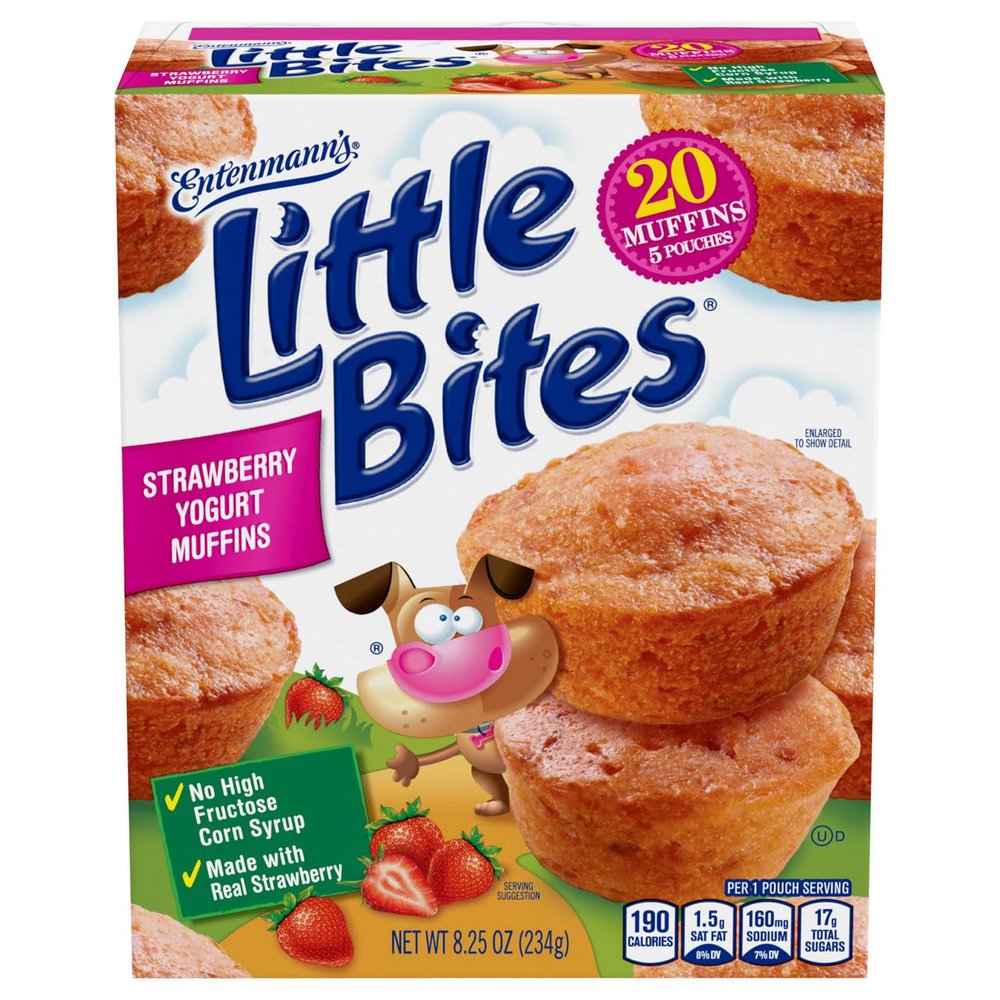 Little Bites, Strawberry Yogurt Mini Muffin Pouches, 8.2 Ounce