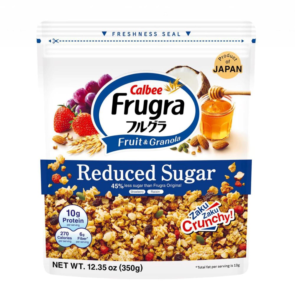 Calbee Frugra, Fruit and Granola, Reduced Sugar, 12.35 Ounces