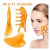 BMXIAJW Resin Guasha Massage Board Body Meridian Scraping Scalp Comb Head Eye Neck Face SPA Massager Acupuncture Tools(2pcs Set) view 2
