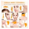 BMXIAJW Resin Guasha Massage Board Body Meridian Scraping Scalp Comb Head Eye Neck Face SPA Massager Acupuncture Tools(2pcs Set) view 3