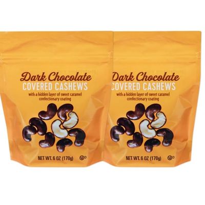 Dark Chocolate Covered Cashews Treat Snack 6 oz pack of 2 (2 Pack, Cashews)