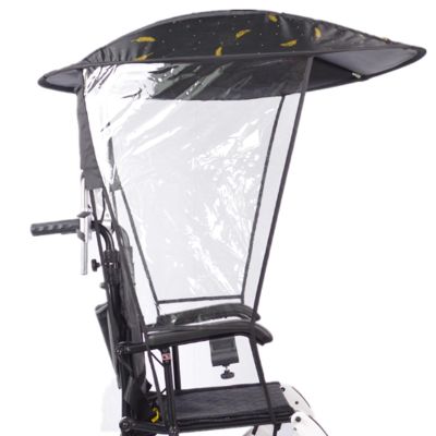 Wheelchair Umbrella, Wheelchair Canopy for Universal Chair Adjustable, Mobility Scooter Canopy Umbrella for Most Wheelchairs Waterproof U-V Resistant Protection(Rainproof,Horizontal)