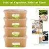 MINCOCO 50 Count Paper Bowls Disposable Meal Prep Containers with LidsIncludes 50 Wooden Forks + 100 Labels Salad Food Containers Freezer & Microwave Safe Leakproof Soup Bowls (29 Ounce, 50-Count) view 3