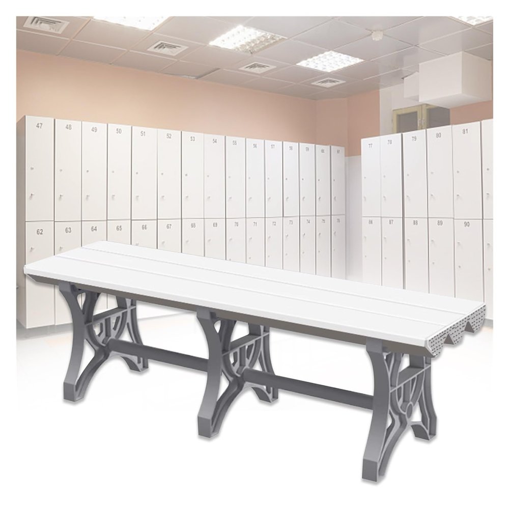 Shower Bench, Public Dressing Room Changing Bench School Bathhouse Gym Bathroom Non-Slip Clothing Stool Shoe Chair
