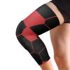 Red and Black Irregular abstract compression sleeve knee brace for men (Pack of 2) Tight Anti-Slip Design knee support sleeve for Tennis, Scooter, Running, Cycling view 2