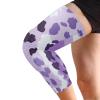 White Purple Leopard elastic knee brace for women (2 pack) Joint Pain Relief knee guards for women for Wrestling, Running, Skiing, Bike view 2