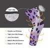 White Purple Leopard elastic knee brace for women (2 pack) Joint Pain Relief knee guards for women for Wrestling, Running, Skiing, Bike view 3