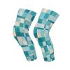 siphylline Checkered Plain Teal Beige knee brace women (1 pair) Joint Pain Relief knee compression sleeves for football, Cycling, Skiing, Gym view 1