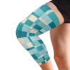 siphylline Checkered Plain Teal Beige knee brace women (1 pair) Joint Pain Relief knee compression sleeves for football, Cycling, Skiing, Gym view 2