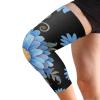 Bohemian Style Blue Daisies knee stabilizer brace for men (A pair) Flexible and Wicking knee pads for women for Skateboard, Soccer, Tennis, Hiking view 2